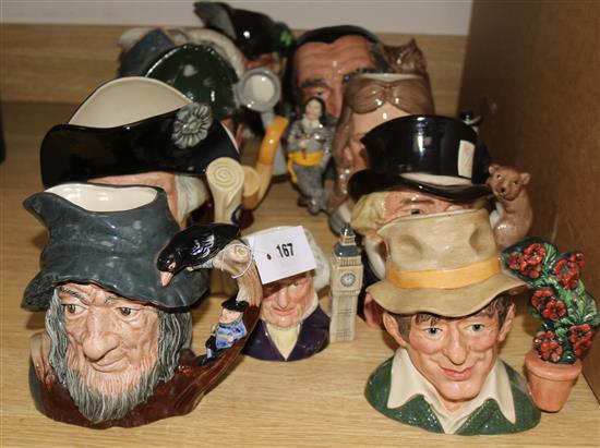 Doulton Character mugs: Merlin, Madhatter, Robin Hood, Cromwell etc